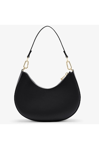 Lacoste Women's Casual Handbag Black 24 19 7 Cm Ayarlanabilir Askılı Kadın Omuz Çantası Siyah