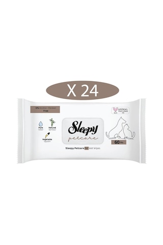 Sleepy Petcare Evcil Hayvan Islak Havlusu 24 x 60'lı 1440 Yaprak
