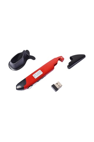 Homyl 2.4ghz Optik Kablosuz Kalem Fare Usb Alıcı Kırmızı