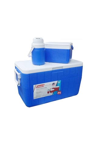 Coleman 3-piece Cooler Combo 48 Qt 45.4 Lt Bl Combo 5 Qt 3 Gal. C002 Buzluk Set Çok Renkli