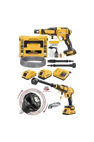 Staxx MKT911 21500WH Blmotor Çift Akülü Oto Araç Yıkama Tabancası