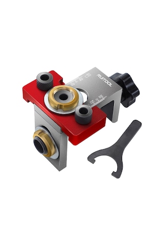 Sones 3'ü 1 Arada Delme Konum Belirleyici Yuvarlak Ahşap Konnektörler Açık Makine Konum Belirleyici Monomer + Somun Anahtarı