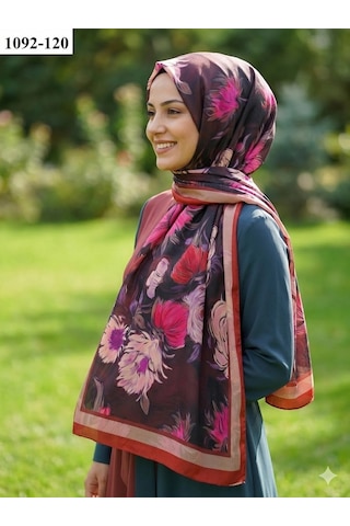 Velscarfs Soft Pamuk Şal Turuncu 1092-120 Çok Renkli