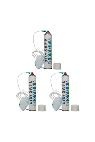 Stay Safe Oksijen Tüpü 3 x 165 G