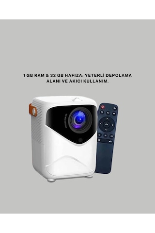 Ultra Hd Çözünürlüklü Taşınabilir Projektör 1920x1080 Piksel Görüntü Kalitesi Yeni Nesil 05584259