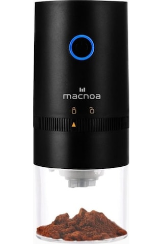 Macnoa Portable Coffee Grinder Siyah, Taşınabilir Titanyum Burr Kahve Öğütücü Kahve Değirmeni & Öğütücüler