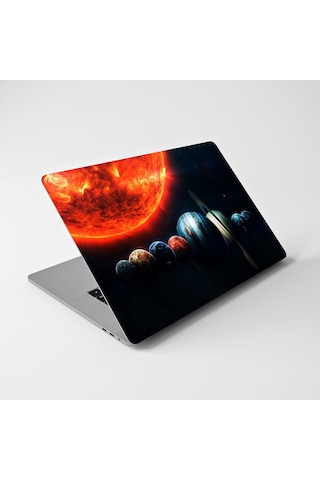 Güneş Sistemi Ve Gezegenler Temalı Laptop Apple Uyumlu MacBook Üzerine Kaplama