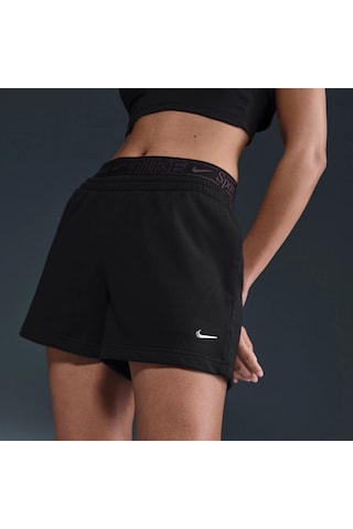 Nike Chill French Terry 4" Short Kadın Boxer Detaylı Şort-sportxstore Siyah