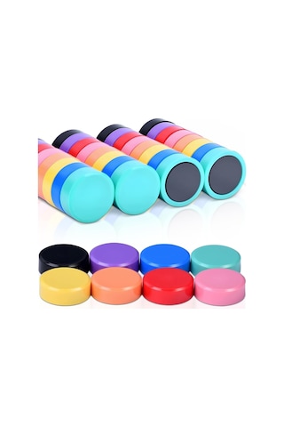 20 Adet 20mm Renkli Pano Mıknatısı Güçlü Ferrit Kağıt Evrak Fotoğraf Tutucu Mıknatıs Magnet