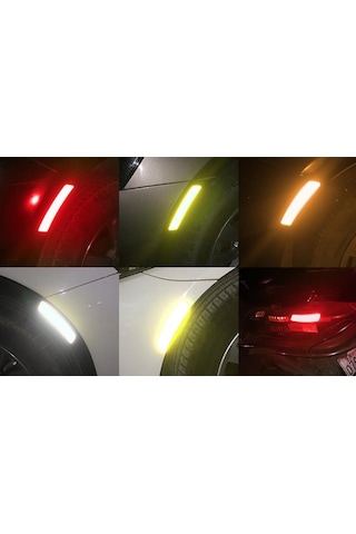 Araç Araba Oto Çamurluk Reflektörü Kırmızı Sticker Yapıştıma
