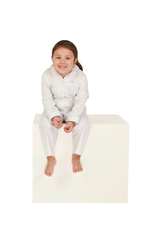 The Don Krem Kareli Kız Çocuk Pijama Takımı (9-14 Yaş)