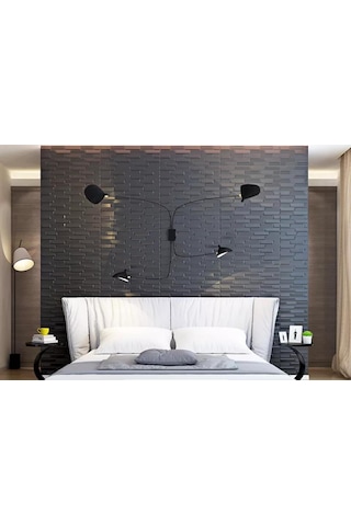 70x38cm 0,26m2 Ofis Salon Oda Gri Opak 3d Kendinden Yapışkanlı Duvar Kağıdı Paneli Nw65