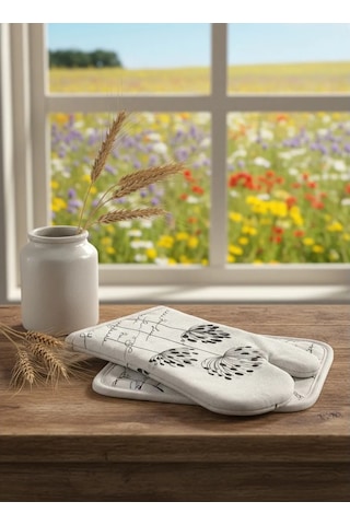 Cherir Eldiven Ve Tutacak Seti 212008146 Gri