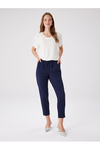 Faik Sönmez Comfort Fit Krep Örme Pantolon W27pnt002 Bw27pnt00220 Lacivert