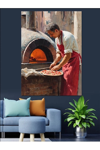 Ahşap Tablo Taş Fırında Pizza Yapımı