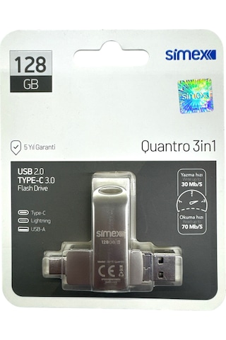 Samsung Uyumlu Type C Flash Bellek 128 Gb Otg Usb Disk Pc