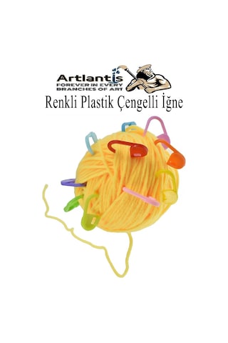 Plastik Çengelli İğne 250 Li 1 Paket Örgü Ayracı Renkli Oval Çengelli İğne Klips İlmek Sabitleyici Belirleyici İp Tutucu