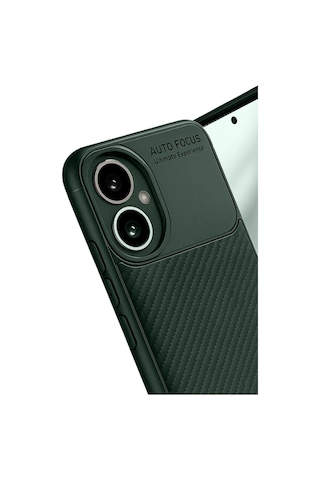 Honor 400 Kılıf Auto Focus Karbon Kapak - Koyu Yeşil