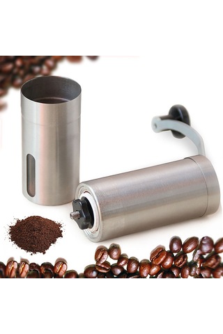 Gajeena Stainless Steel El Fırçalı Kahve Değirmeni - Taşınabilir, Ayarı Ayarlanabilir, 40g Kapasite, Siyah, Spor Ve Baharatlarda Kullanılabilir