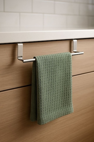 Dolap Kapağı Üstü Tak-çıkar Bez Tutucu Askılık Mutfak Ve Banyo