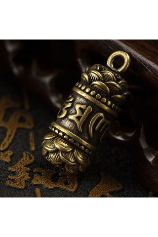 Erkek Silindirik Kutu Açılabilir Anıt Hatıra Anahtarlık Budist Kolye Seyahat Hap Kutusu İlaç Hap Kutusu Kolye Kolye 2,