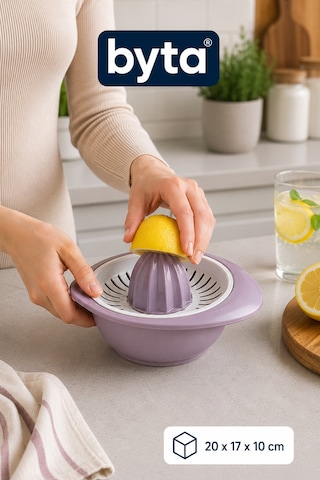 Plastik Limon Sıkacağı Hazneli Çekirdek Ayırıcı Manuel Narenciye Sıkacağı Ergonomik El Tipi Mutfak Aparatı Mavi Pembe Siyah 1 Adet Karışık Renk Gönderilir Diğer