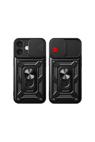 Ankaverse Apple iPhone Uyumlu 16 Kılıf Pars Lens Yüzüklü Silikon - Gümüş