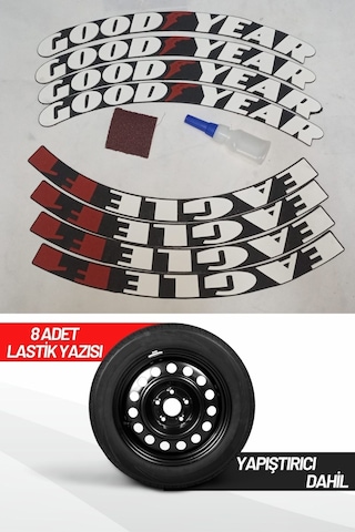 Good Year Eagle F1 Motosiklet Ve Otomobil Araç 3d Oto Lastik Yazısı Sticker Arma 8 Adet Good Year Eagle F1 Motosiklet Ve Otomobil Araç 3d Oto Lastik Yazısı Sticker Arma 8 Adet