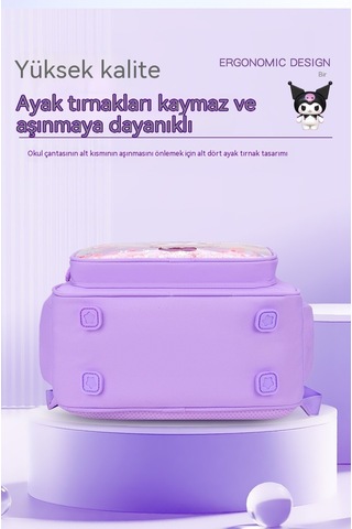Sevimli Kuromi Öğrenci Hafif Okul Çantası - Mor - Büyük