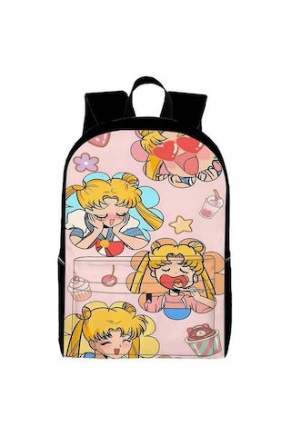 Trendooze Uygun, Siyah Siyah Siyah Sırt Seyahat, Sailor Organizasyon Moon Kawaii Karikatür, İş İnç İle, İçin, Genç, Dizüstü Çoklu Cf53 Çantası, Çalışması Bölmeleri Bilgisayara 15.6 Yl Siyah