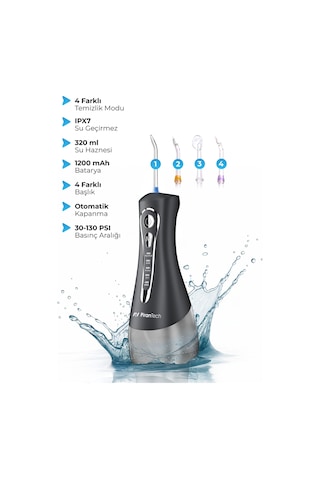 Aquadent Ultra Ağız Duşu - Şarjlı Taşınabilir, 4 Farklı Mod, Ipx7 Su Geçirmez