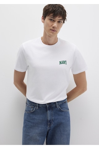 Mavi - Mavi Logo Baskılı Beyaz Tişört 0611714-620 Beyaz