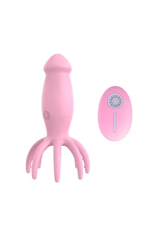 Carmine Wireless Kumandalı Titreşimli Ahtapot Model Göğüs Klitoris Masaj Wand Vibratör