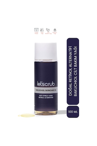 Let'scrub Çatlak ve Leke Karşıtı Nemlendirici Bakuchiol Cilt Bakım Yağı 100 ML