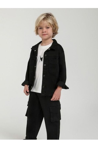 Erkek Bebek Yumuşak Dokulu Esnek Kumaş Ceket-15603 Siyah