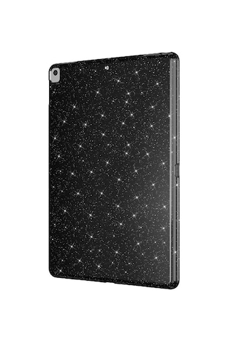 Apsuwa Apple Uyumlu iPad  Pro 10.5 7.nesil Kılıf Koton Simli Silikon + Ekran Koruyucu