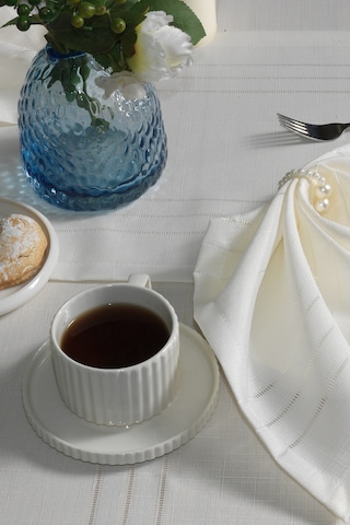 Elart Dream Yemek Seti 12 Kişilik 26 Parça 150x220 Cm Krem Krem