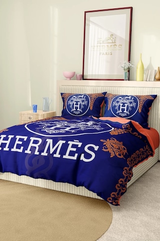 Marka Nevresim Takımı Çift Kişilik Pamuklu Saten Kumaş 6 Parça 3d Dijital Baskı Duvet Cover Set Model No:62 Renkli