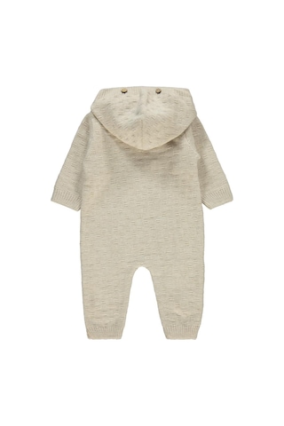 Civil Baby Yandan Açılımlı Tiktak Band Detaylı 6-18 Ay Tulum Bej