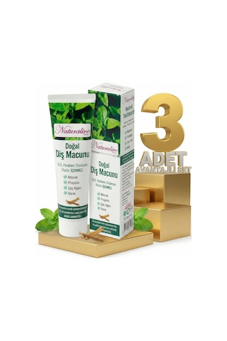 Naturalive Doğal Diş Macunu 3x100 Gr