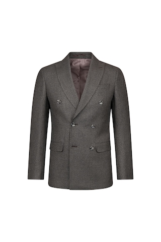 Hatemoğlu Kahverengi Slim Fit Kruvaze Klasik Takım Elbise 1973954 Kahverengi