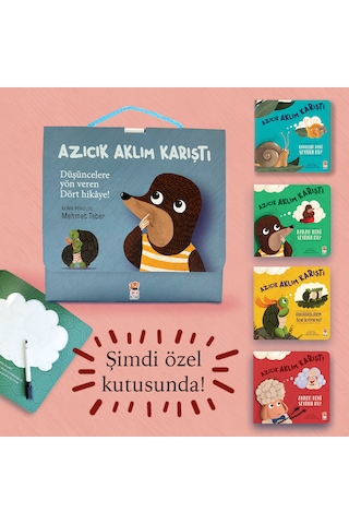 Azıcık Aklım Karıştı 4 Kitap Kutulu Set - Mehmet Teber- Sincap Kitap