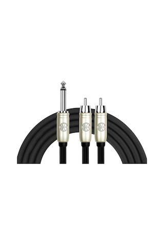 Kirlin 2Mt. Y Kablo 1/4'' Mono Erkek - 2Xrca Erkek