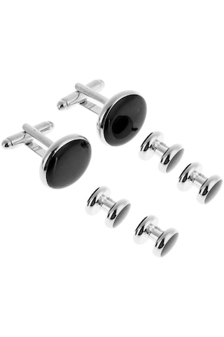 Homyl 6 Adet Erkekler Moda Resmi Kostüm Gömlek Siyah Yuvarlak Siyah Çok Renkli