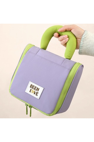 Kancalı Seyahat Kozmetik Saklama Çantası Mor