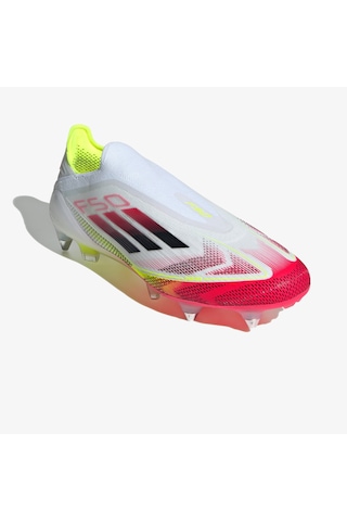 Adidas F50 Elite Bağcıksız Yumuşak Zemin Erkek Beyaz Çim Saha Kramponu Ie1279 Beyaz
