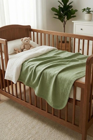 Müslin Blanket Battaniye Yeşil