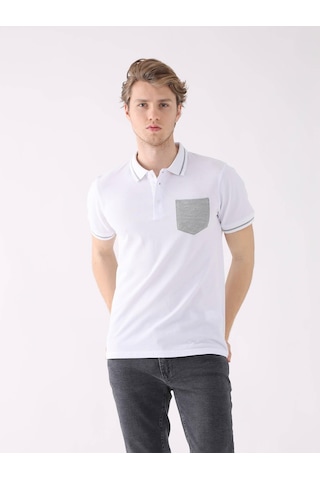 Dufy Beyaz Erkek Slim Fit Polo Yaka Tshirt - 82801 Beyaz