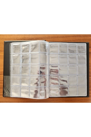 200 Adet Yerli Madeni Para Albümü Koleksiyon Siyah. Toplam 10 Sayfa. Her Sayfada 20 Madeni Para Kon