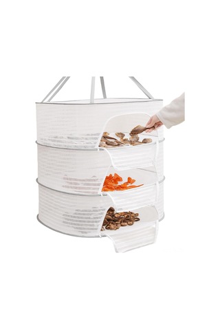 Lemestar 3 Katlı Çok Amaçlı Bitki Kurutma Ağı - Fırça Desenli Çok Katlı Kurutma Ağı